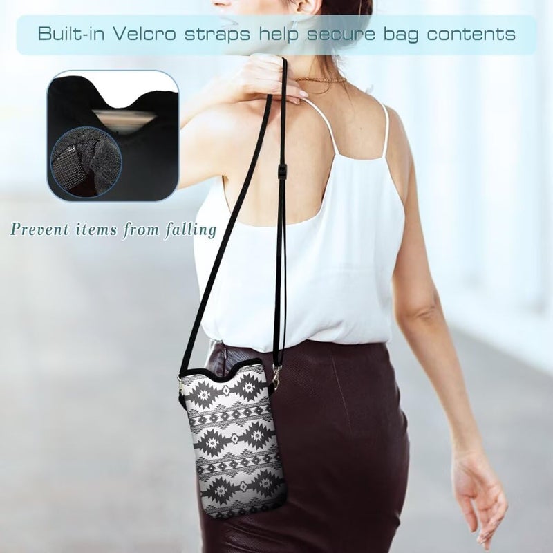 FREZORA Cell Phone Sleeves Bag Case Crossbody Neoprene Holder Lanyard Phone Pouch for Women Men 7.5 X 4.5 Inches - Bohemia - Image 5